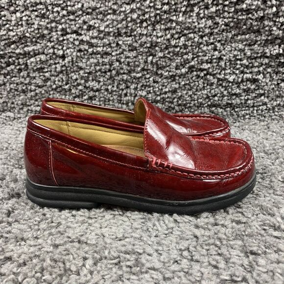 Footprints By Birkenstock Red Slip On Loafers Leather Size 36 US 5.5 - Picture 3 of 8